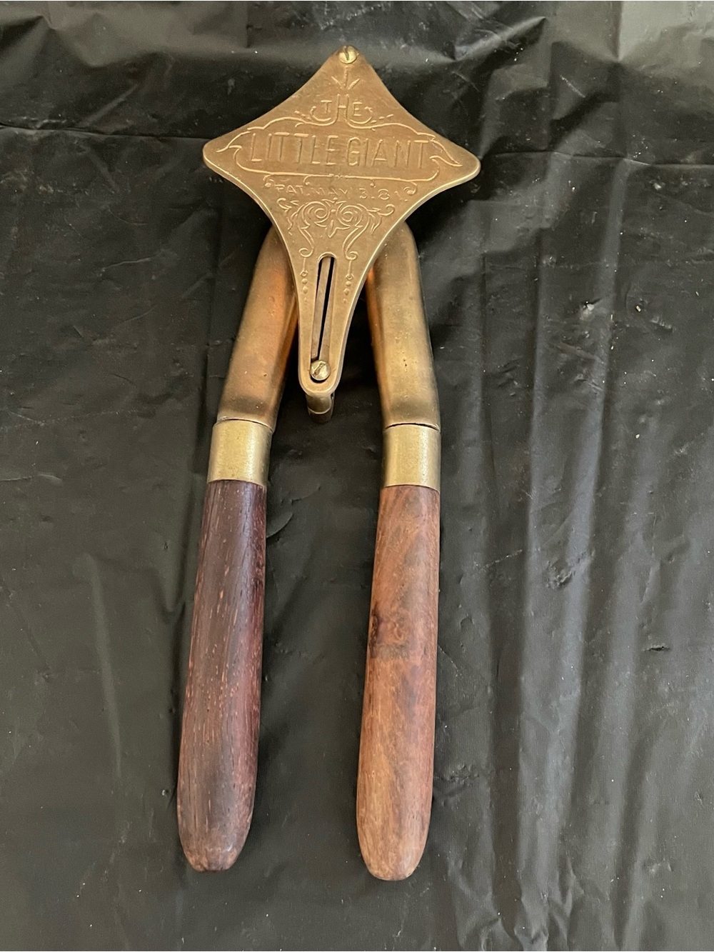 Brass Nutcracker with Wooden Handles - Brown